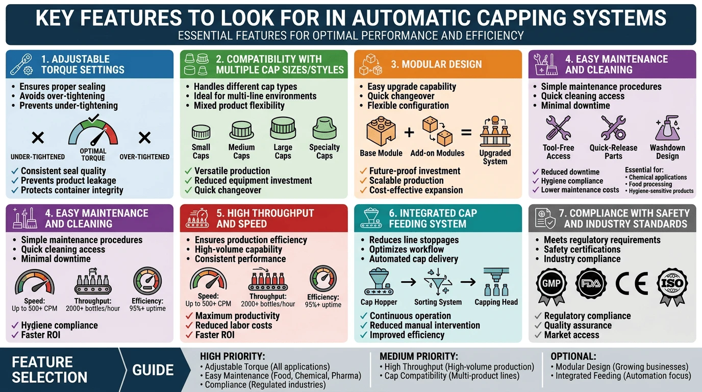 Key Features of Automatic Capping Systems Key Features of Automatic Capping Systems